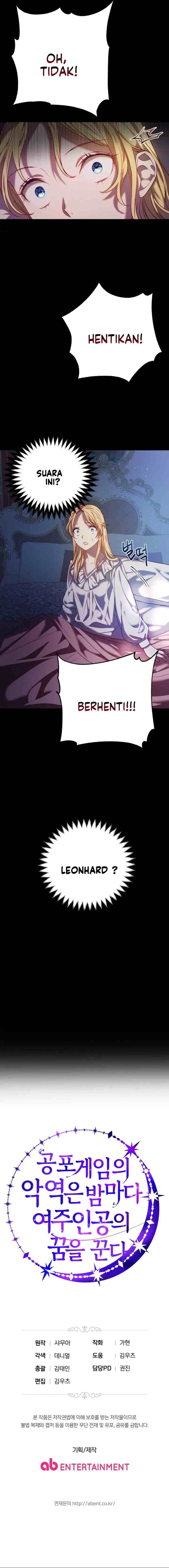 The Villain in the Horror Game Dreams of the Heroine Every Night chapter 4 halaman 15
