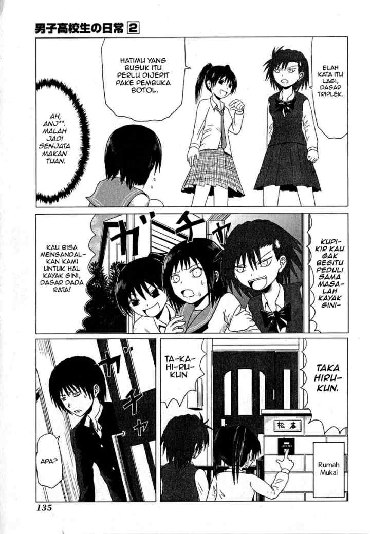 Danshi Koukousei no Nichijou chapter 15.3 halaman 6