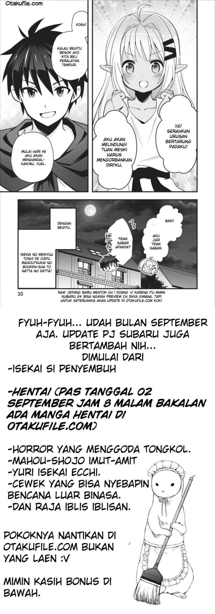 Isekai no Meikyuu Toshi de Chiyu Mahoutsukai Yattemasu chapter 1 halaman 17