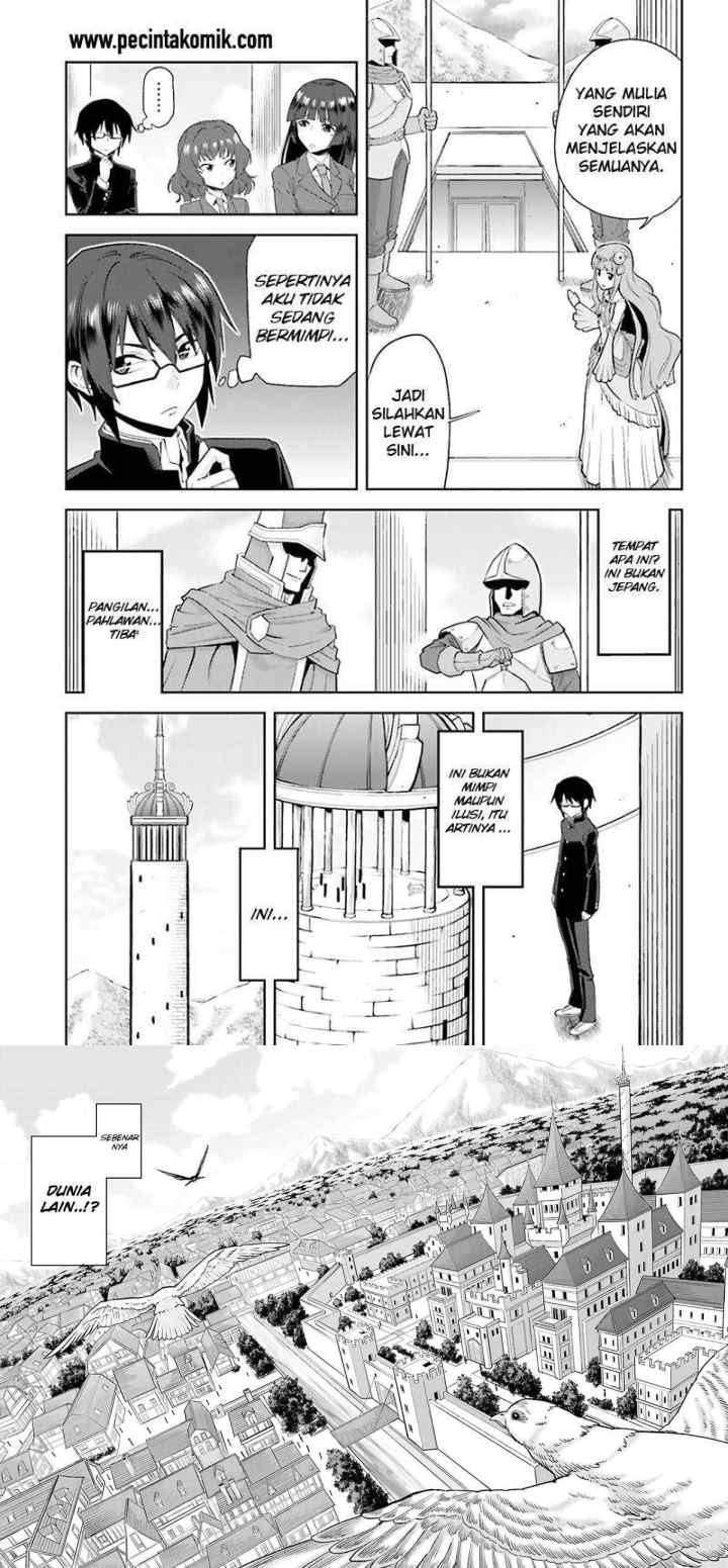 Konjiki no Moji Tsukai: Yuusha Yonin ni Makikomareta Unique Cheat chapter 1 halaman 6