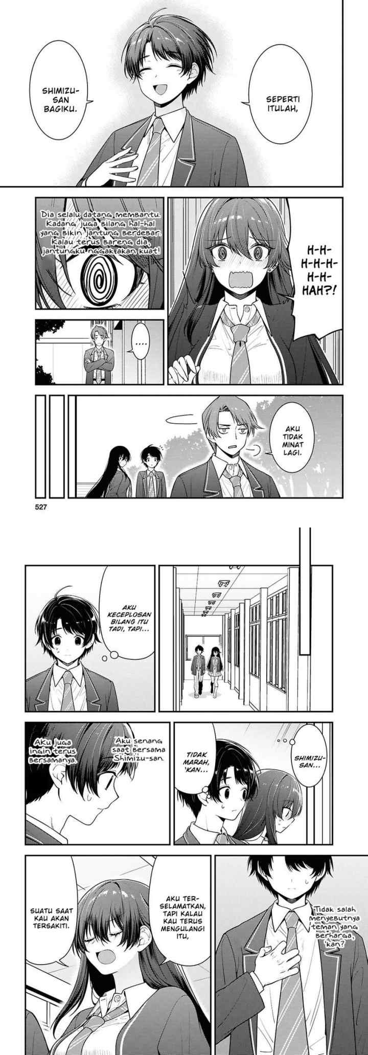 Tonari no Seki no Yankee Shimizu-san ga Kami o Kuroku Sometekita chapter 9 halaman 14