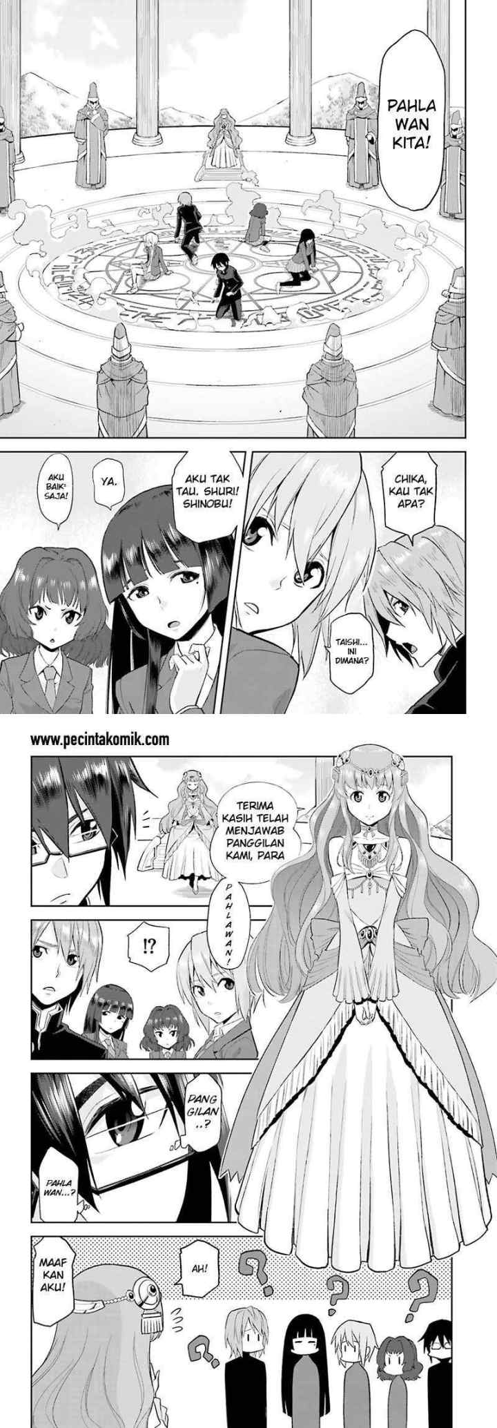 Konjiki no Moji Tsukai: Yuusha Yonin ni Makikomareta Unique Cheat chapter 1 halaman 5