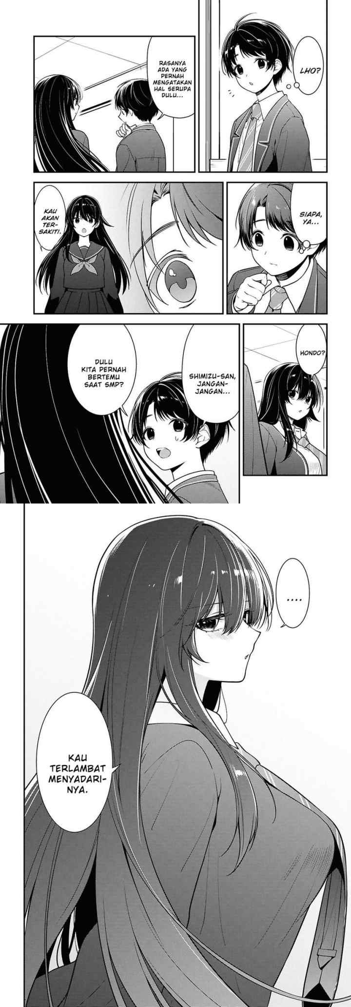 Tonari no Seki no Yankee Shimizu-san ga Kami o Kuroku Sometekita chapter 9 halaman 15