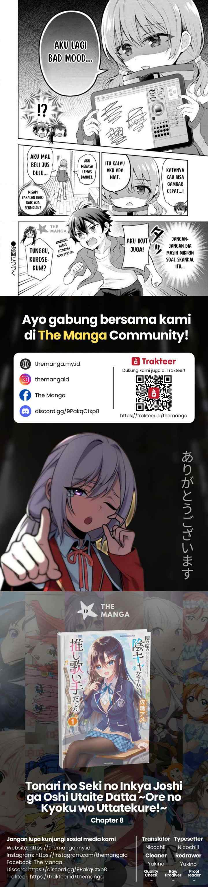 Tonari no Seki no Inkya Joshi ga Oshi Utaite Datta - Ore no Kyoku wo Uttatekure! chapter 8 halaman 8