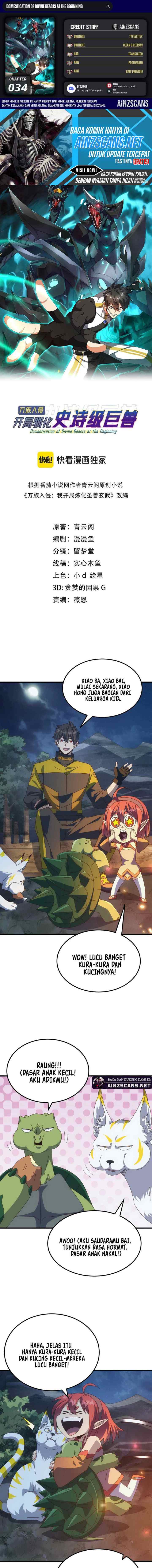 Domestication of Divine Beasts at the Beginning chapter 34 halaman 9