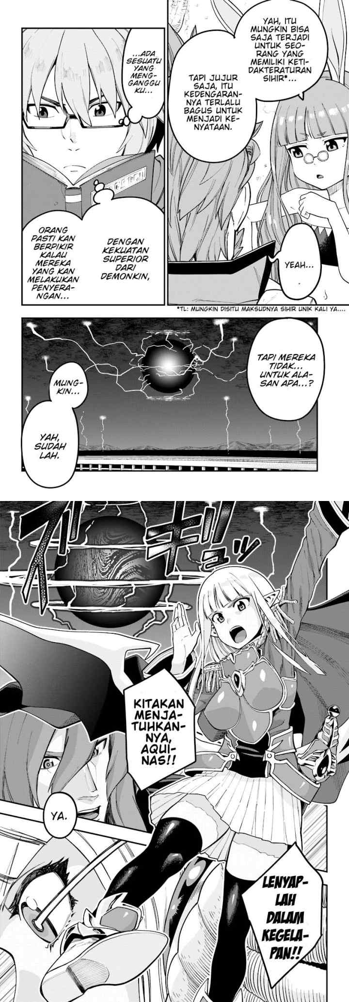 Konjiki no Moji Tsukai: Yuusha Yonin ni Makikomareta Unique Cheat chapter 34 halaman 5