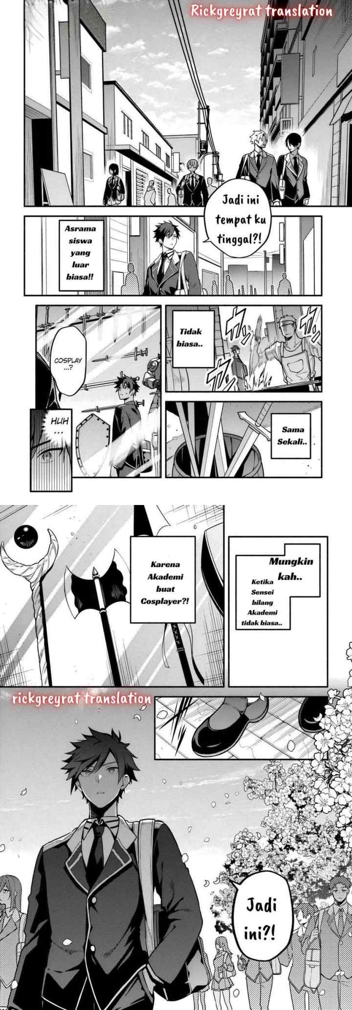 High School Hack and Slash chapter 1.1 halaman 4