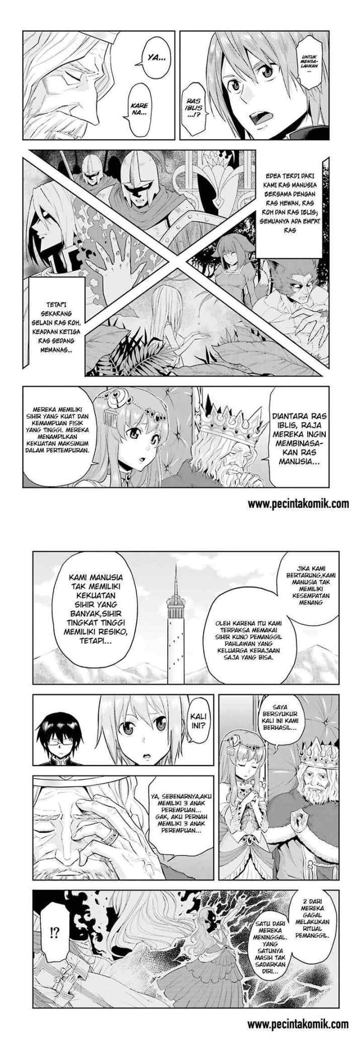 Konjiki no Moji Tsukai: Yuusha Yonin ni Makikomareta Unique Cheat chapter 1 halaman 8