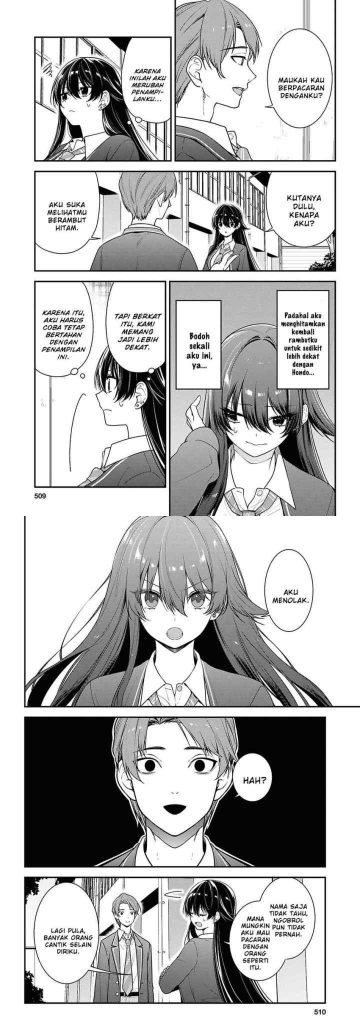 Tonari no Seki no Yankee Shimizu-san ga Kami o Kuroku Sometekita chapter 9 halaman 6