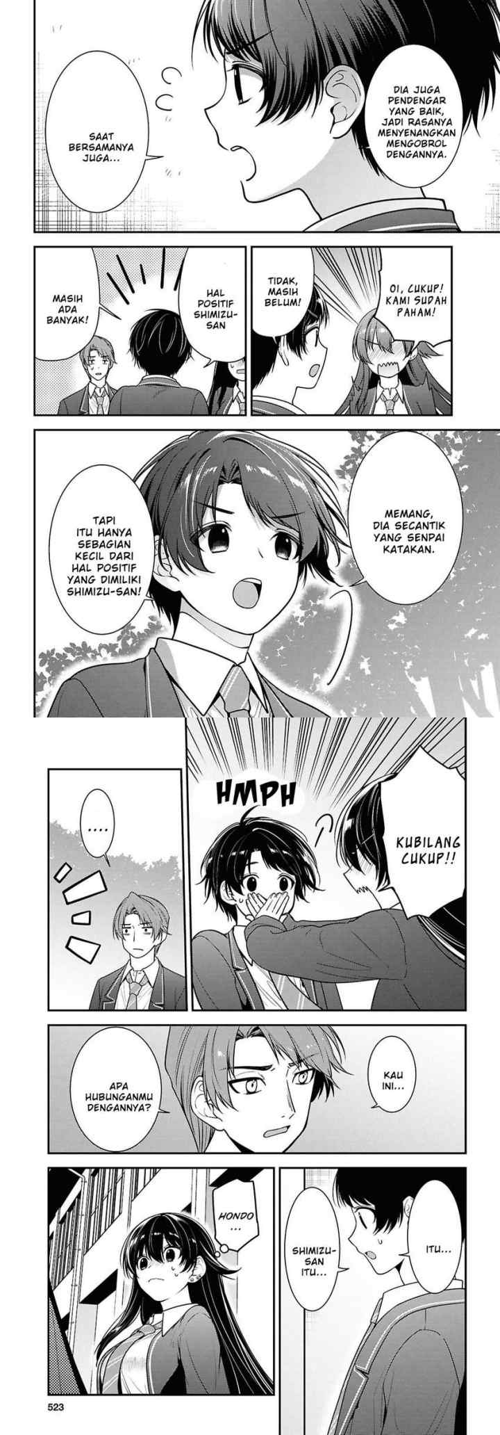 Tonari no Seki no Yankee Shimizu-san ga Kami o Kuroku Sometekita chapter 9 halaman 12