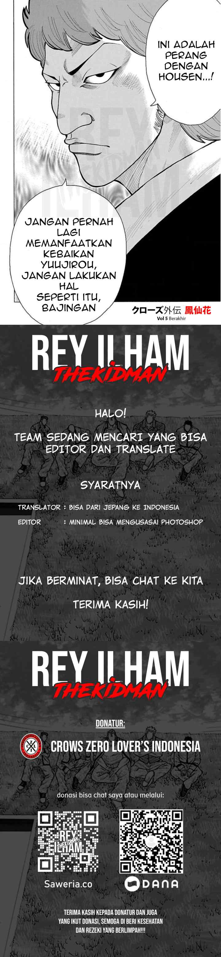 Crows Gaiden Housenka - the beginning of HOUSEN chapter 19 halaman 16