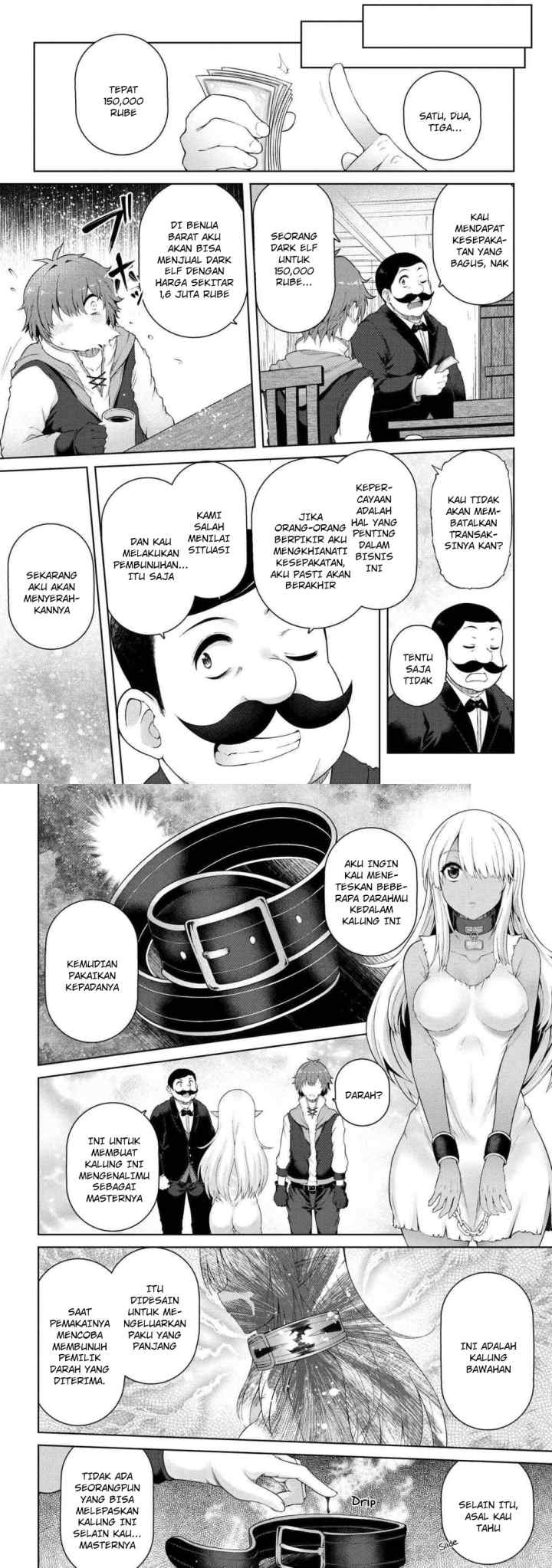 Ie ga Moete Jinsei Dou Demo Yoku Natta kara, Nokotta Nakenashi no Kin de Dark Elf no Dorei o Katta chapter 1 halaman 15
