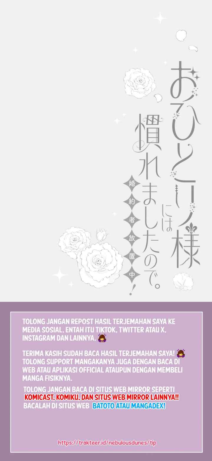 Ohitorisama ni wa Naremashita node. Konyakusha Houchichuu! chapter 1 halaman 19