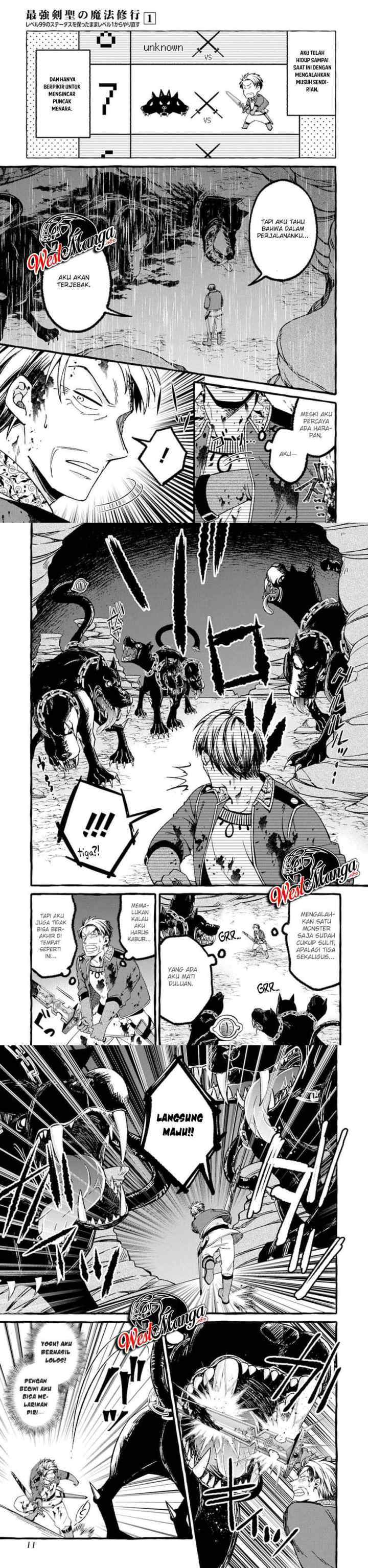 Saikyou Ken Hijiri No Mahou Shugyou: Level 99 No Status O Tamotta Mama Level 1 Kara Yarinaosu chapter 1 halaman 4