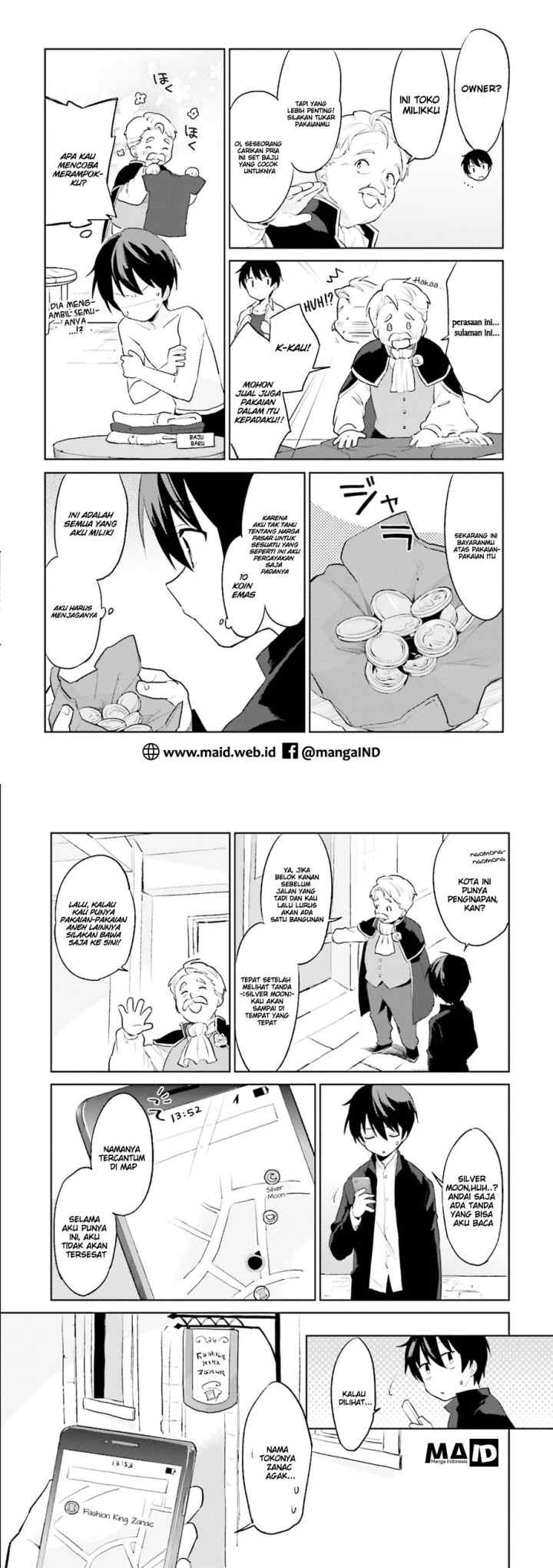 Isekai wa Smartphone to Tomo ni chapter 1 halaman 7