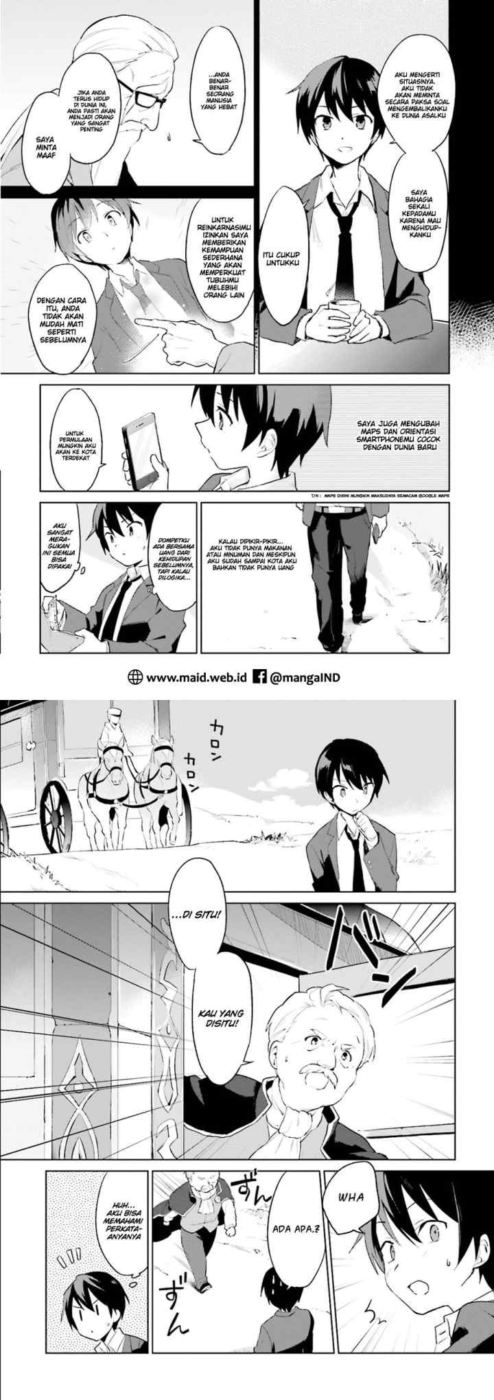Isekai wa Smartphone to Tomo ni chapter 1 halaman 4