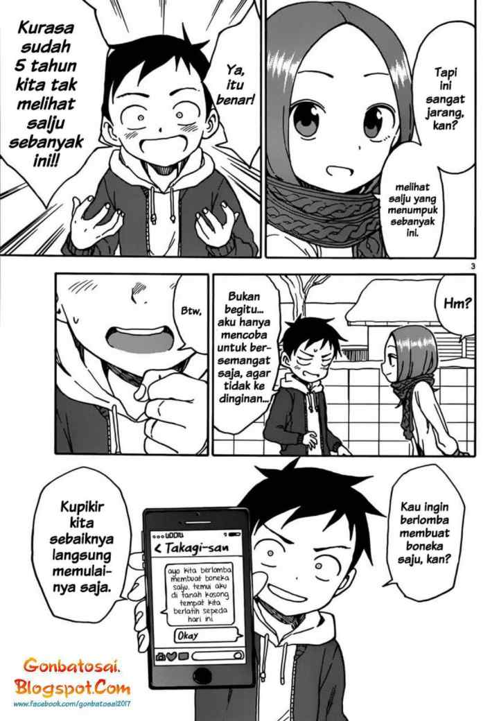 Karakai Jouzu no Takagi-san chapter 62 halaman 4