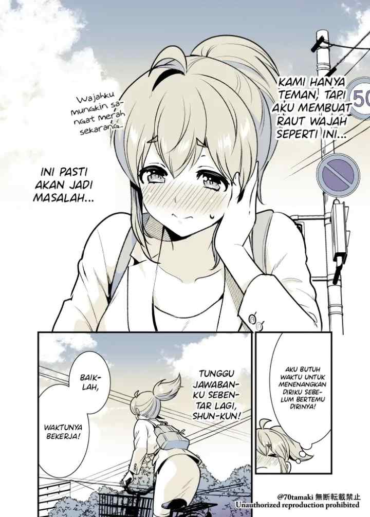 Osananajimi ga Hisabisa ni Saikai Shitara Otagai Kyonyuu ni Natteta chapter 12 halaman 5