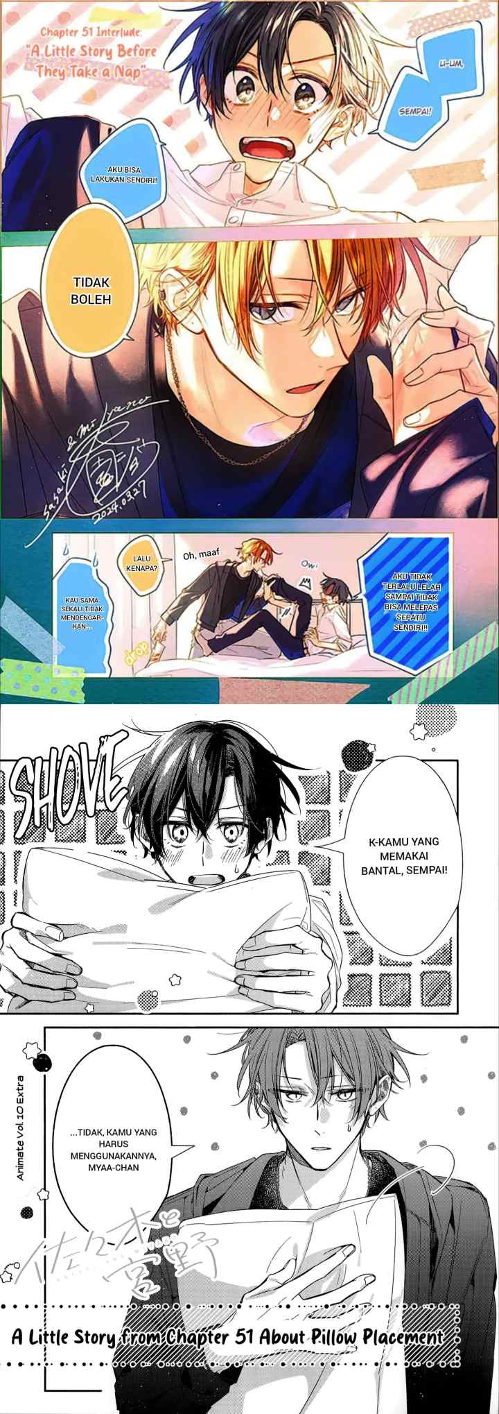 Sasaki to Miyano chapter 51.5 halaman 4