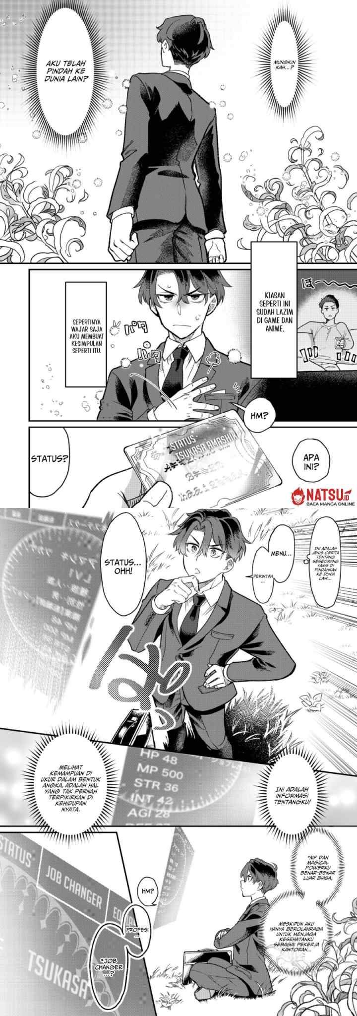 Sekai de Yuuitsu no Tenshokushi: Job Hopper na Ore wa, Isekai de Subete no Job wo Kiwameru Koto ni Shita chapter 1 halaman 7