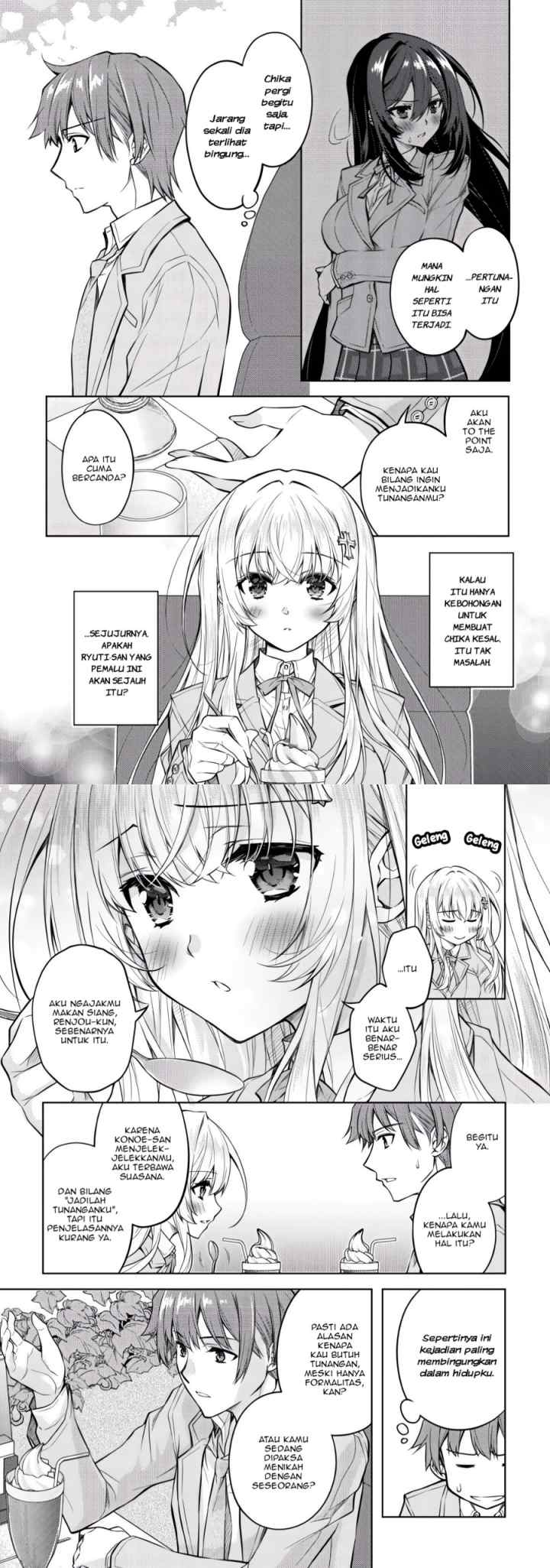 Tsundere Hokuou Bishoujo no Classmate ga, Kon'yakusha ni Natta Totan ni Dere Ippentou ni Natte Shimatta Ken ni Tsuite chapter 2 halaman 4