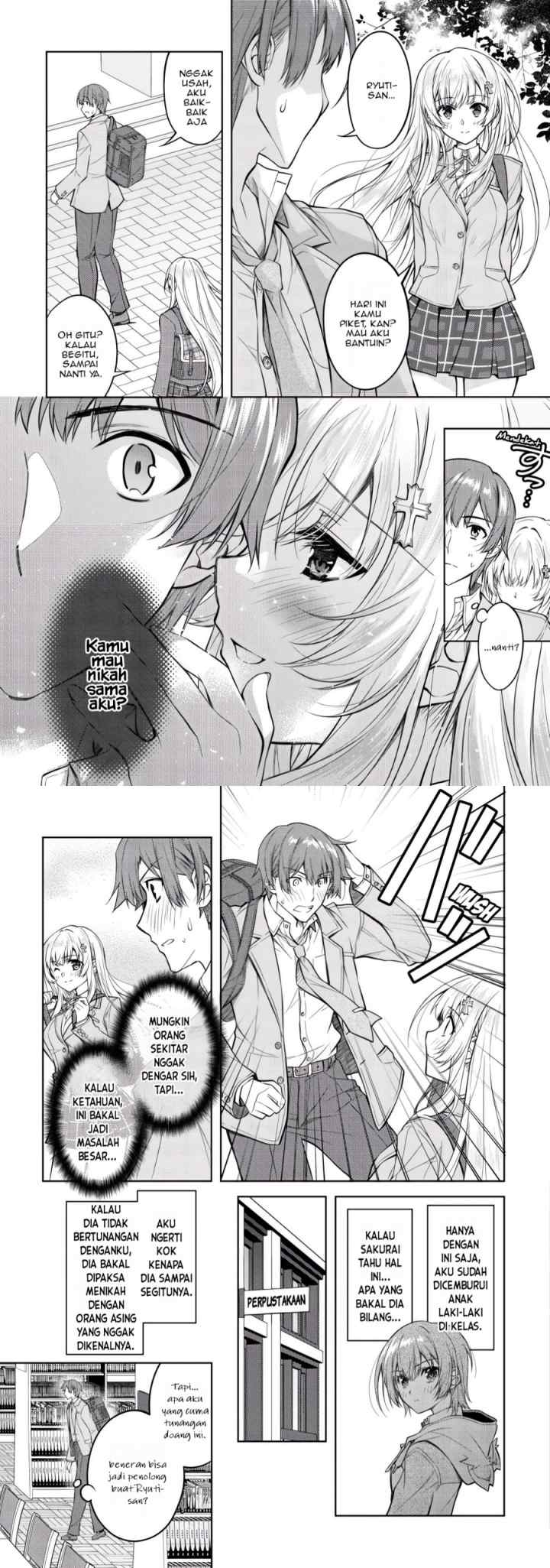 Tsundere Hokuou Bishoujo no Classmate ga, Kon'yakusha ni Natta Totan ni Dere Ippentou ni Natte Shimatta Ken ni Tsuite chapter 3 halaman 7