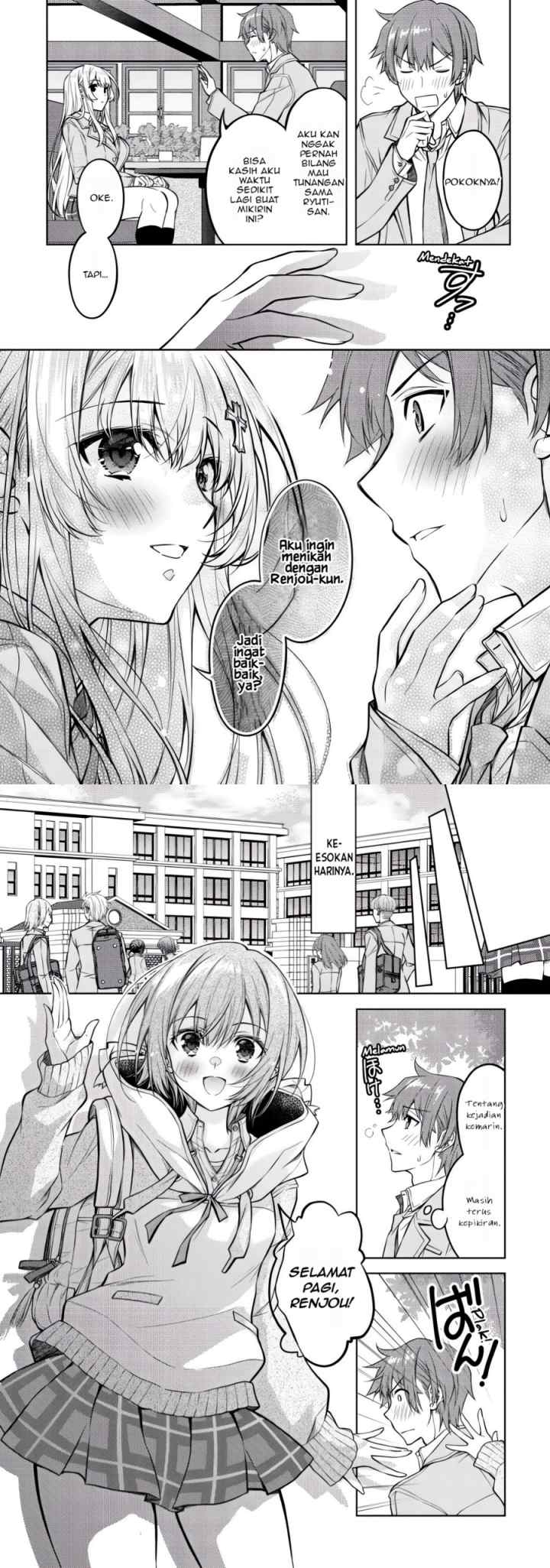 Tsundere Hokuou Bishoujo no Classmate ga, Kon'yakusha ni Natta Totan ni Dere Ippentou ni Natte Shimatta Ken ni Tsuite chapter 3 halaman 4