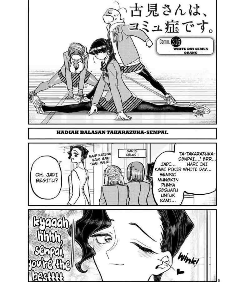 Komi-san wa Komyushou Desu chapter 316 halaman 5