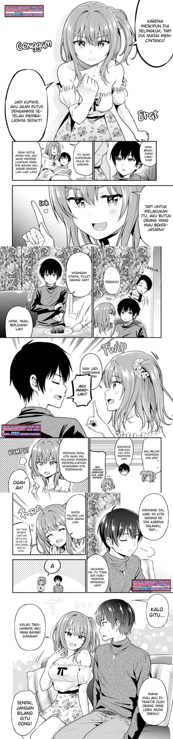 Kanojo ni Uwaki Sareteita Ore ga Koakuma na Kouhai ni Natsukarete Imasu chapter 1.2 halaman 14