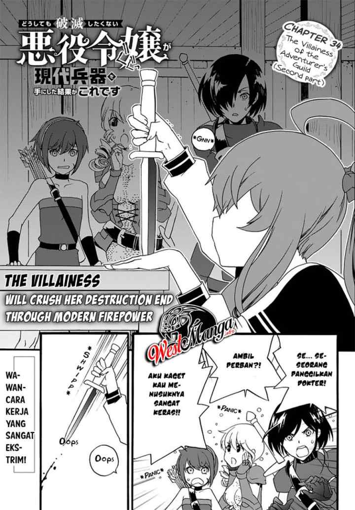 The Villainess Will Crush Her Destruction End Through Modern Firepower chapter 34 halaman 11