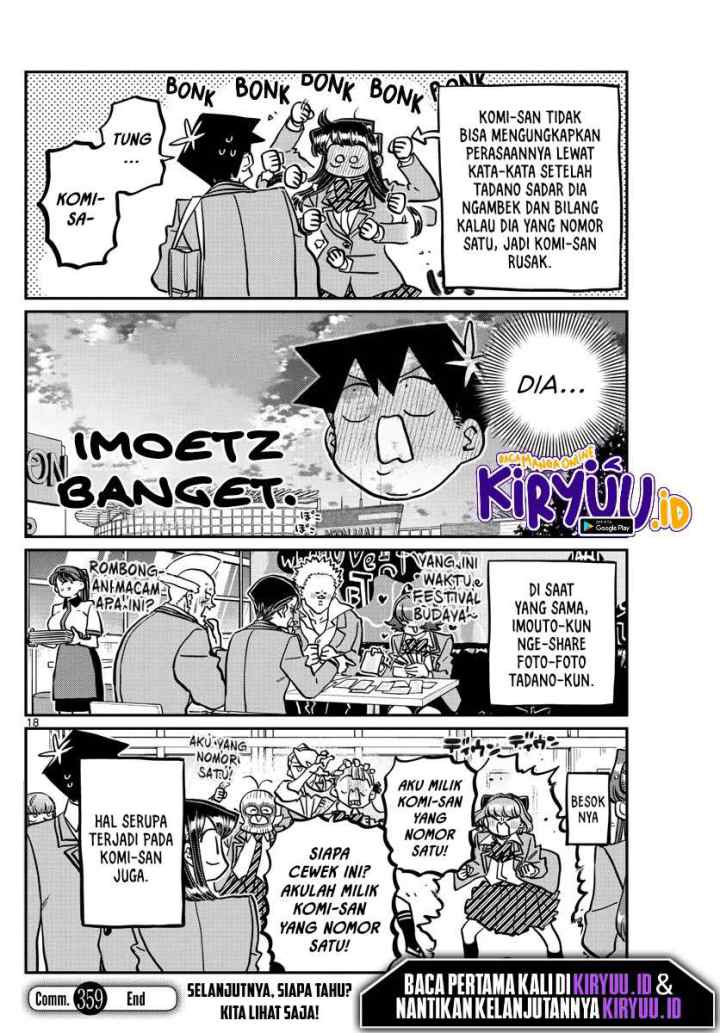 Komi-san wa Komyushou Desu chapter 359 halaman 19