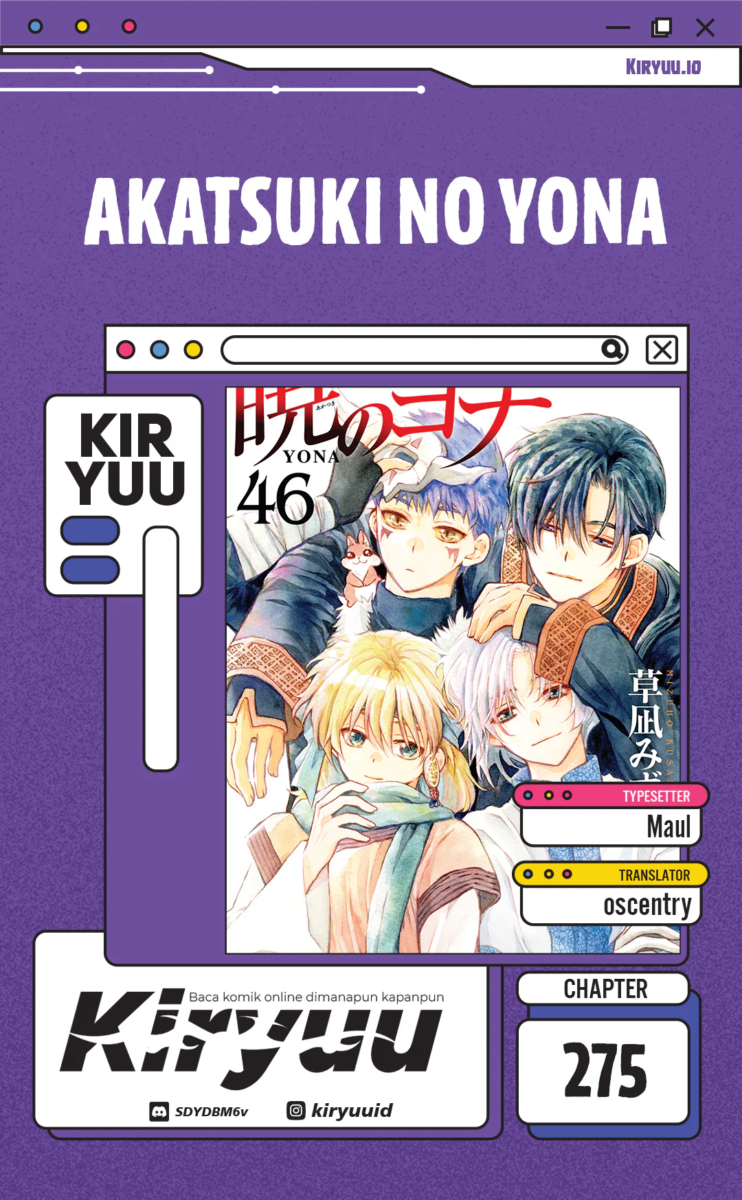 Baca Akatsuki no Yona - Chapter 275 halaman 1