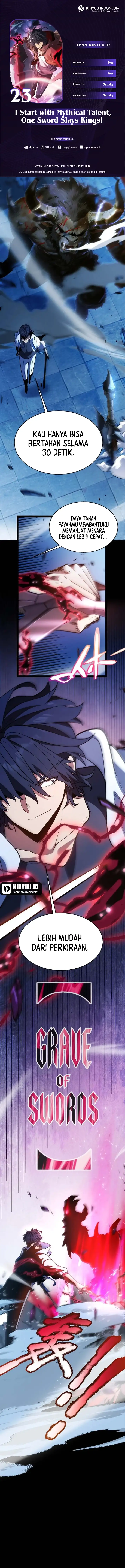 Baca Starting with a Mythic Talent, I Cut Down Gods! - Chapter 23 halaman 1