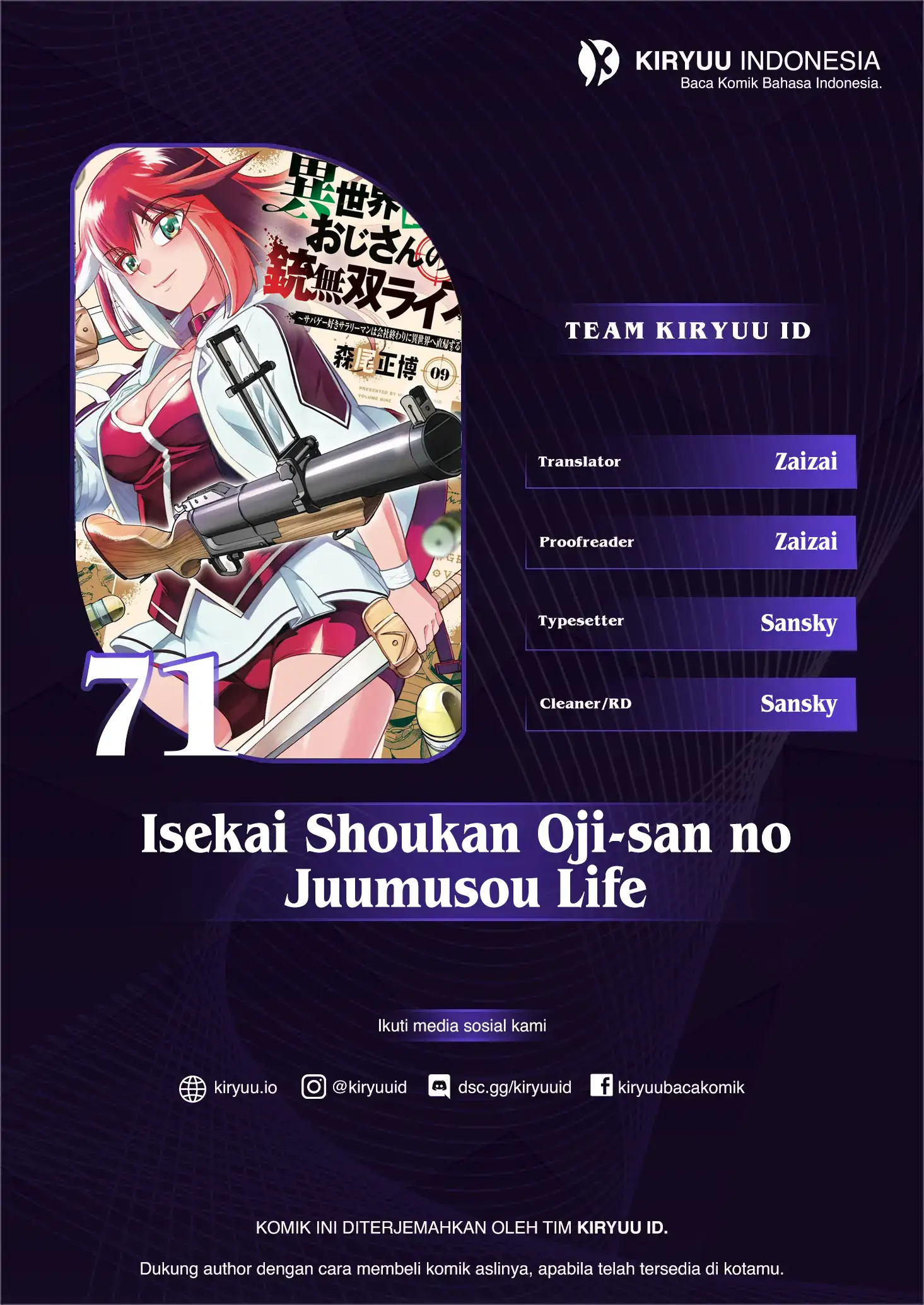 Baca Isekai Shoukan Oji-san no Juumusou Life – Sabage Suki Salaryman wa Kaisha Owari ni Isekai e Chokki suru - Chapter 71 halaman 1