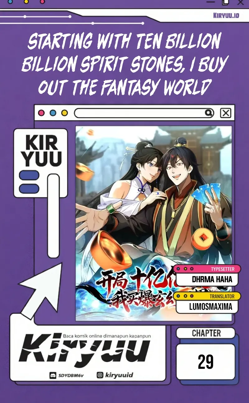 Baca Starting with Ten Billion Billion Spirit Stones, I Buy Out the Fantasy World - Chapter 29 halaman 1