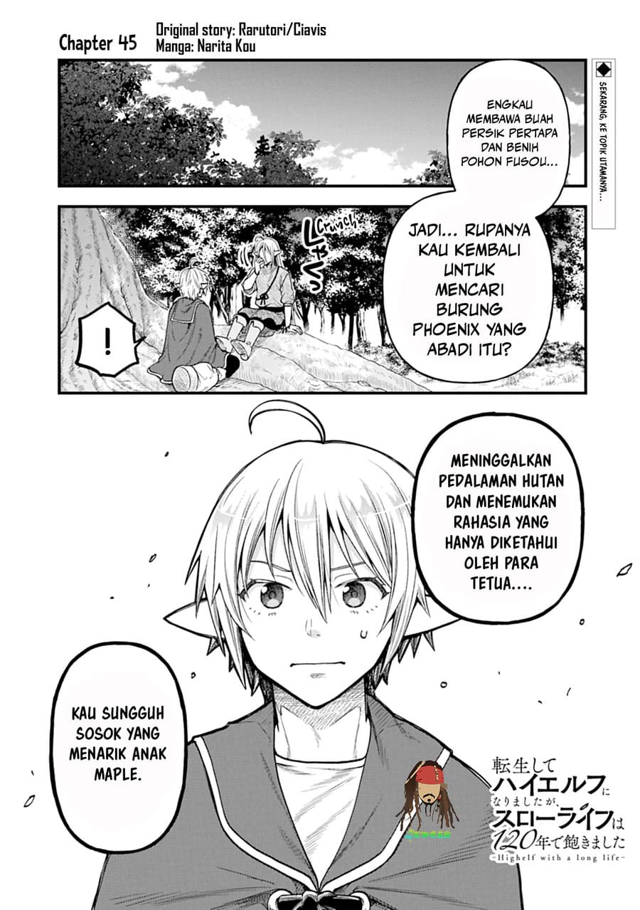 Baca Tensei Shite High Elf ni Narimashitaga, Slow Life wa 120-nen de Akimashita - Chapter 45 halaman 2