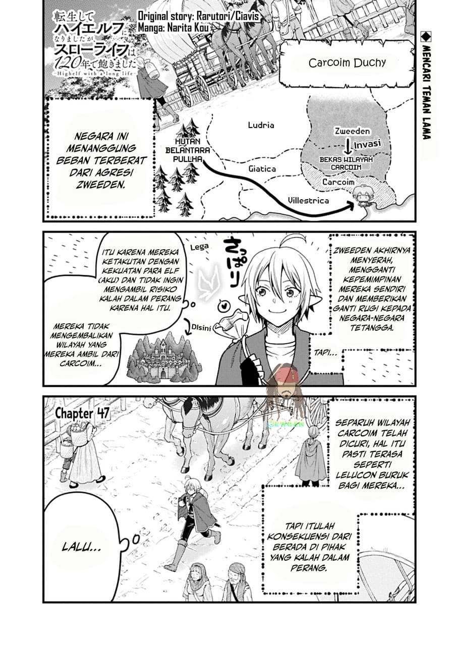 Baca Tensei Shite High Elf ni Narimashitaga, Slow Life wa 120-nen de Akimashita - Chapter 47 halaman 1