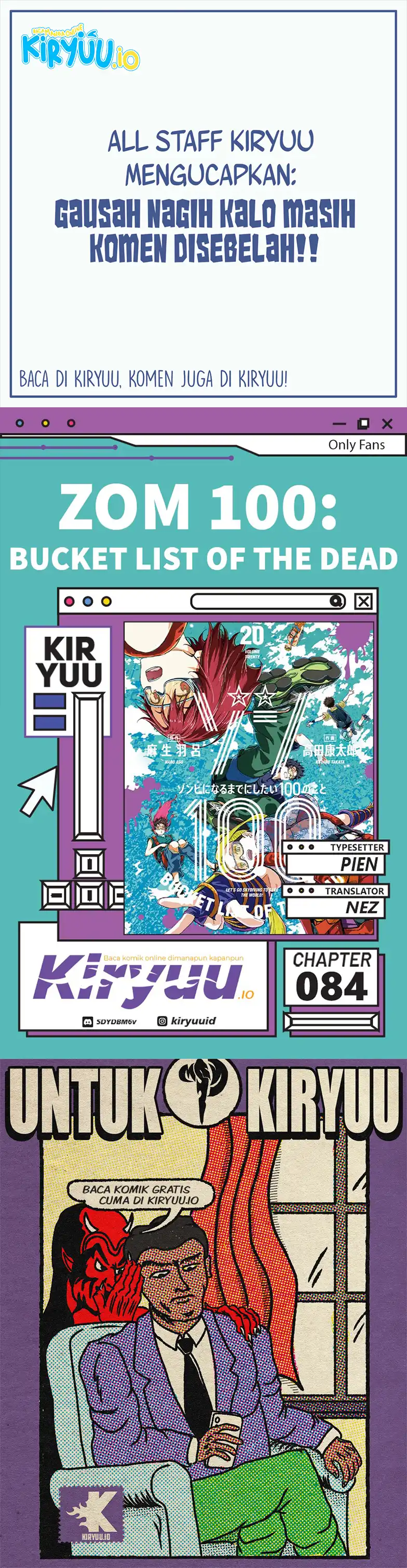 Baca Zombie 100 ~Zombie ni Naru Made ni Shitai 100 no Koto~ - Chapter 84 halaman 1