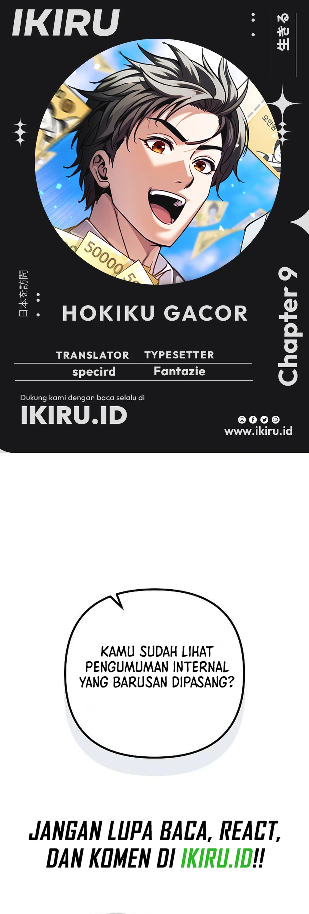 Halaman 1 dari Hokiku Gacor Chapter 9