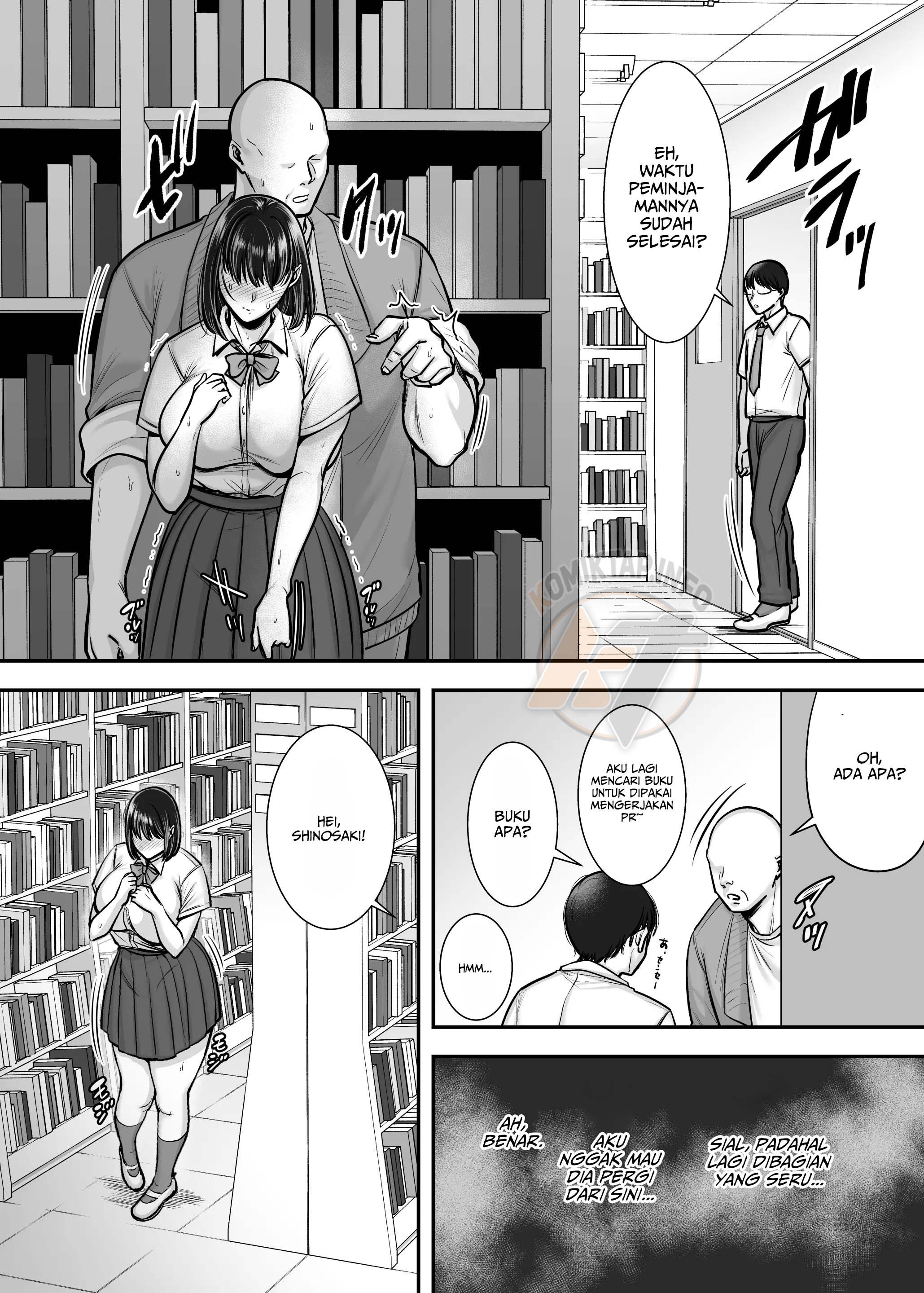 Kakure Kyonyuu no Bungaku Shoujo Toshoshitsu no Haitoku Jugyou – Girl who loves literature Chapter 1 – halaman 10