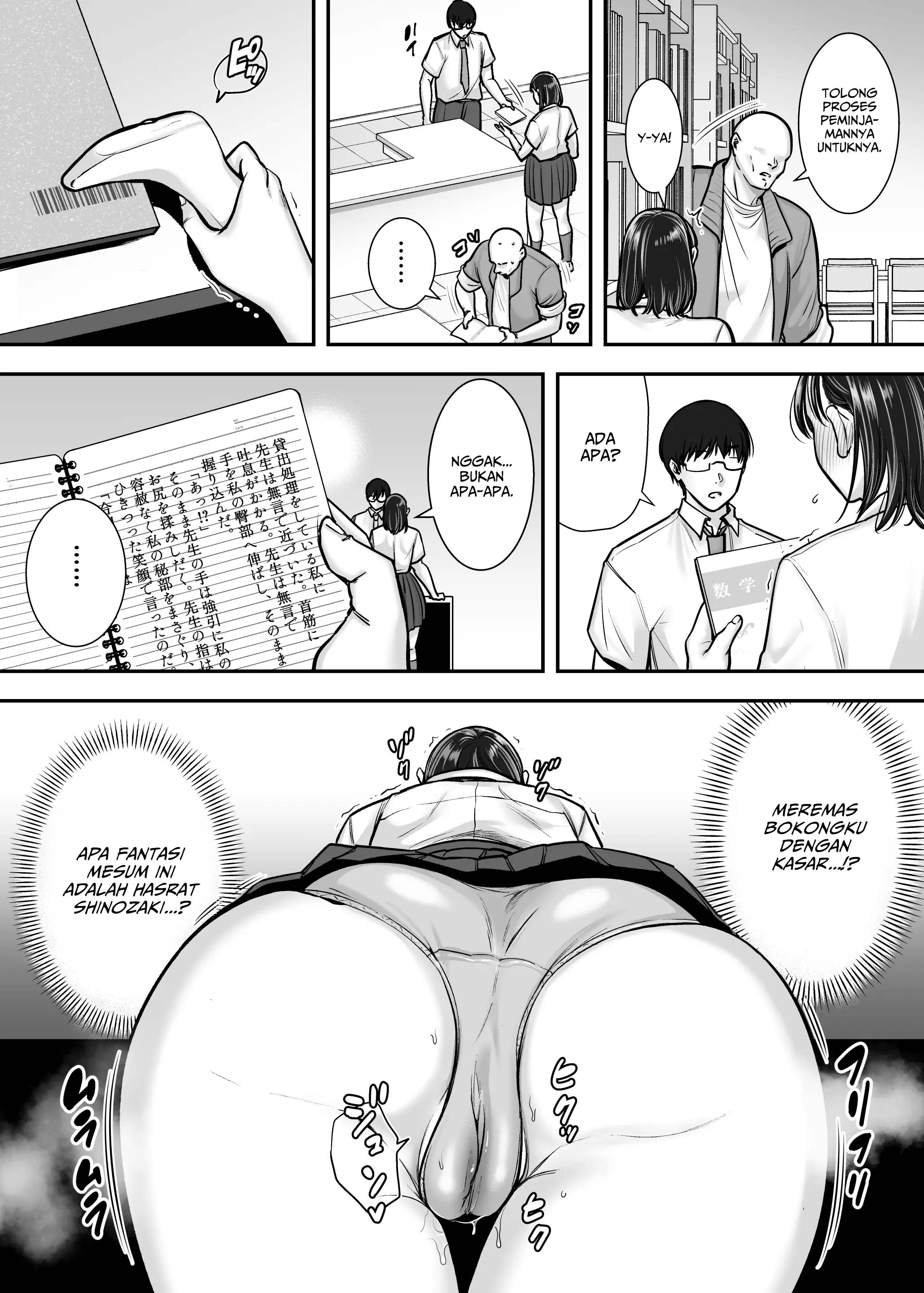 Kakure Kyonyuu no Bungaku Shoujo Toshoshitsu no Haitoku Jugyou – Girl who loves literature Chapter 1 – halaman 11