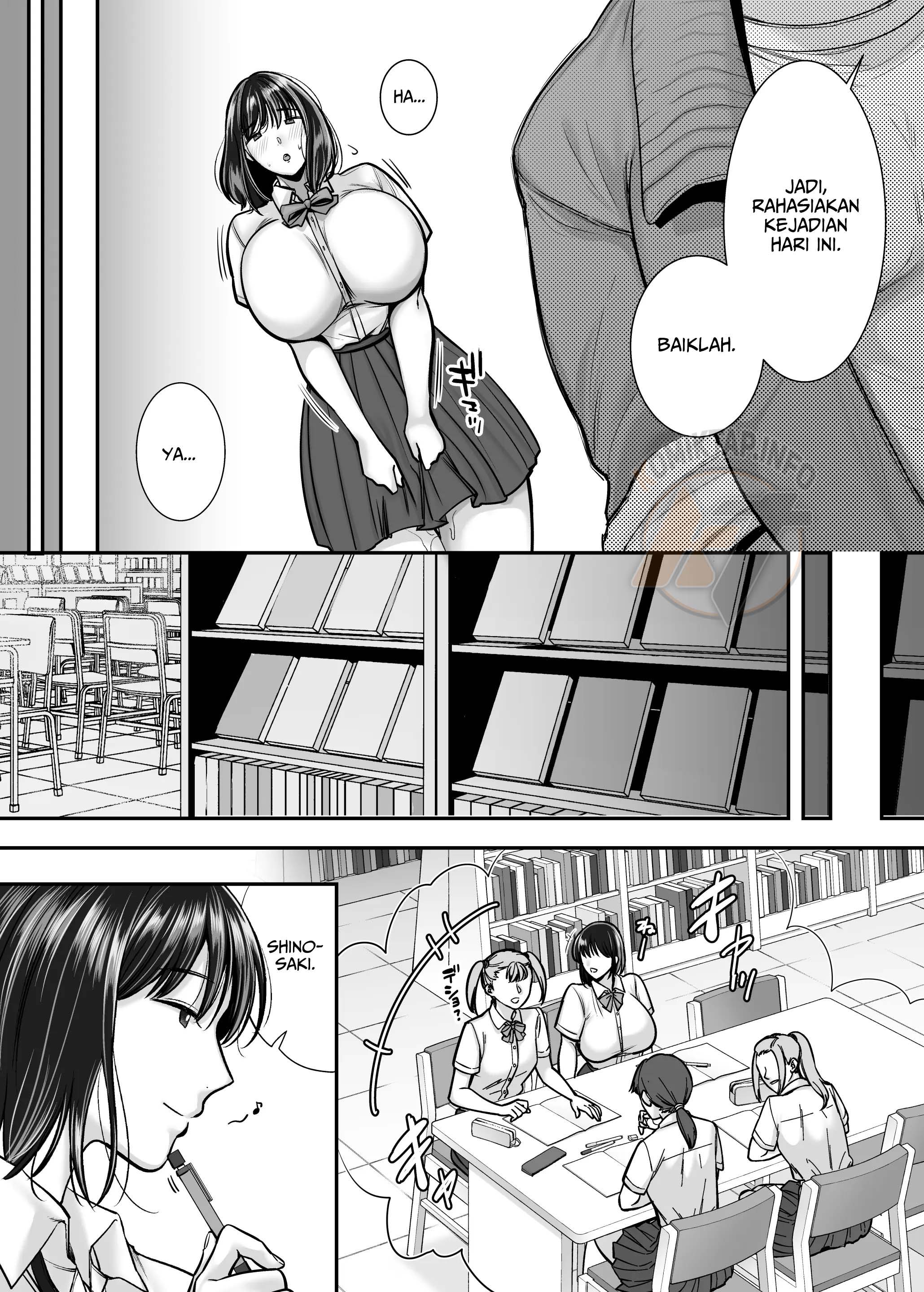 Kakure Kyonyuu no Bungaku Shoujo Toshoshitsu no Haitoku Jugyou – Girl who loves literature Chapter 1 – halaman 14