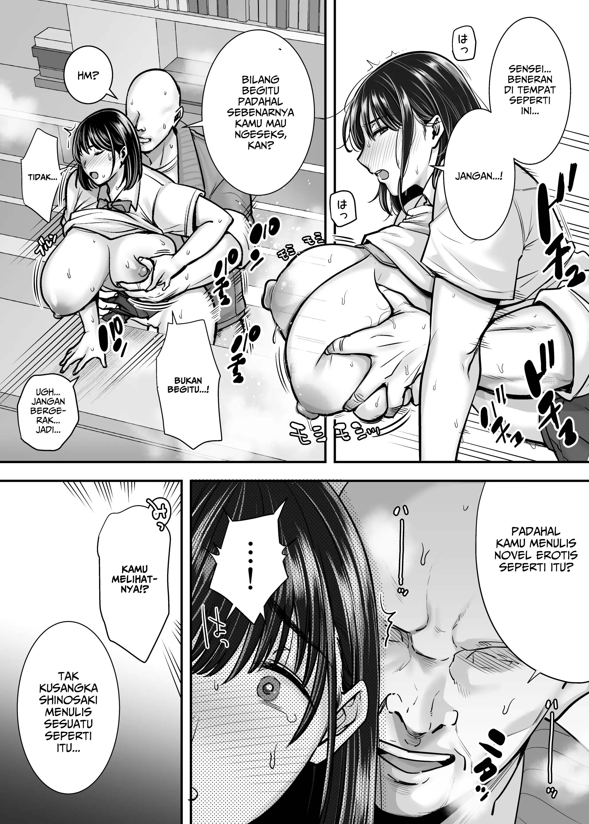 Kakure Kyonyuu no Bungaku Shoujo Toshoshitsu no Haitoku Jugyou – Girl who loves literature Chapter 1 – halaman 29