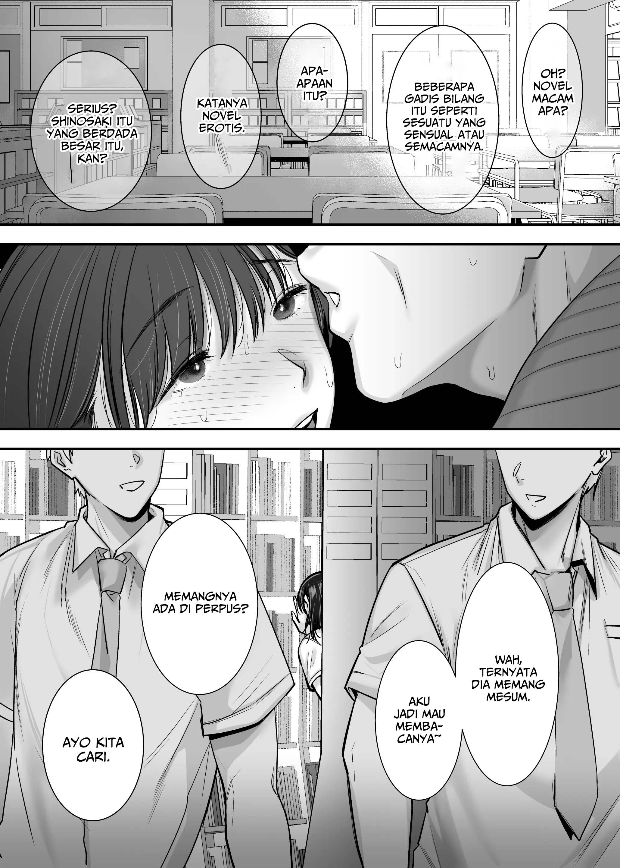 Kakure Kyonyuu no Bungaku Shoujo Toshoshitsu no Haitoku Jugyou – Girl who loves literature Chapter 1 – halaman 42