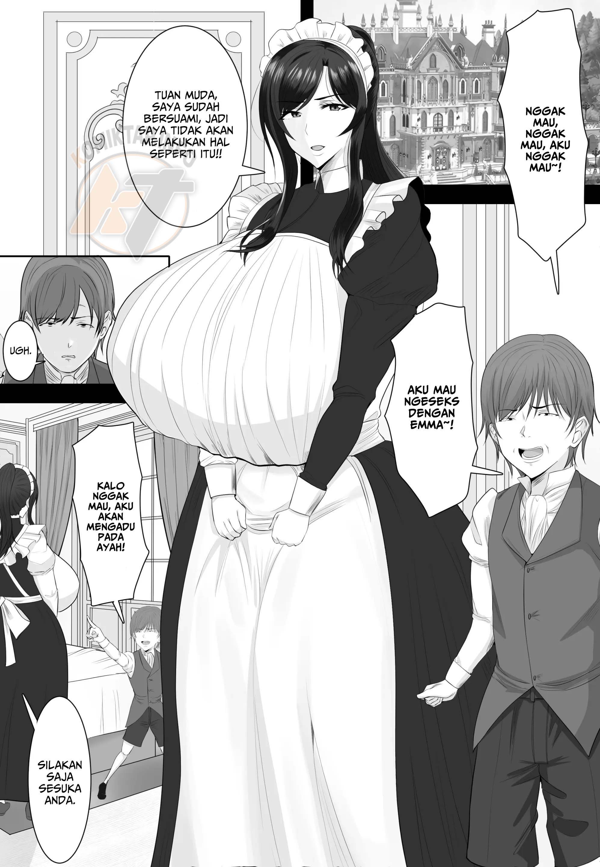 Bakunyuu Seiso Maid Tsuma Bou-chan ni Otosareru Chapter 1 – halaman 4