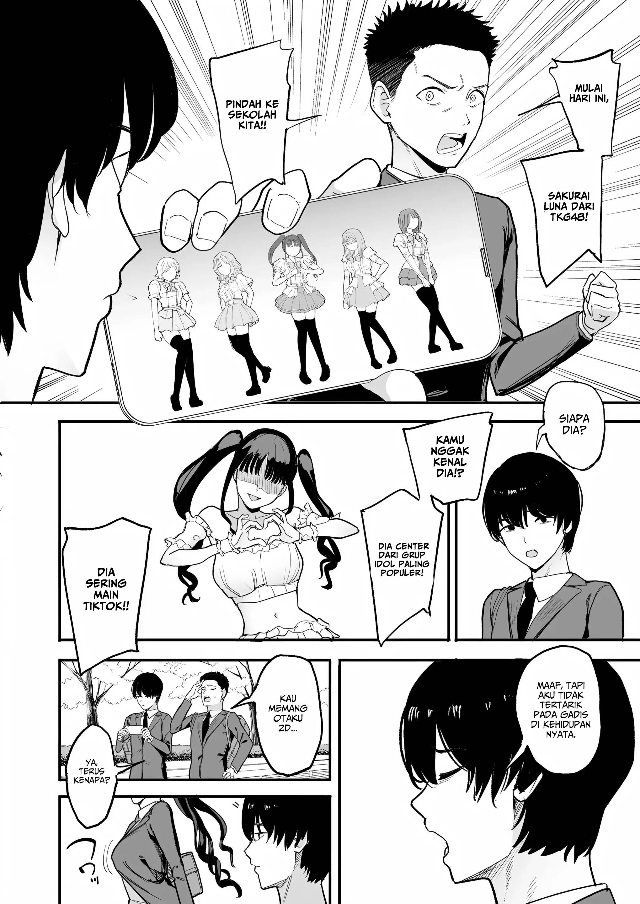 Nijigen Otaku no Ore ga Tenkou Shite Kita Kyonyuu Idol ni Otosareru made Chapter 1 – halaman 4