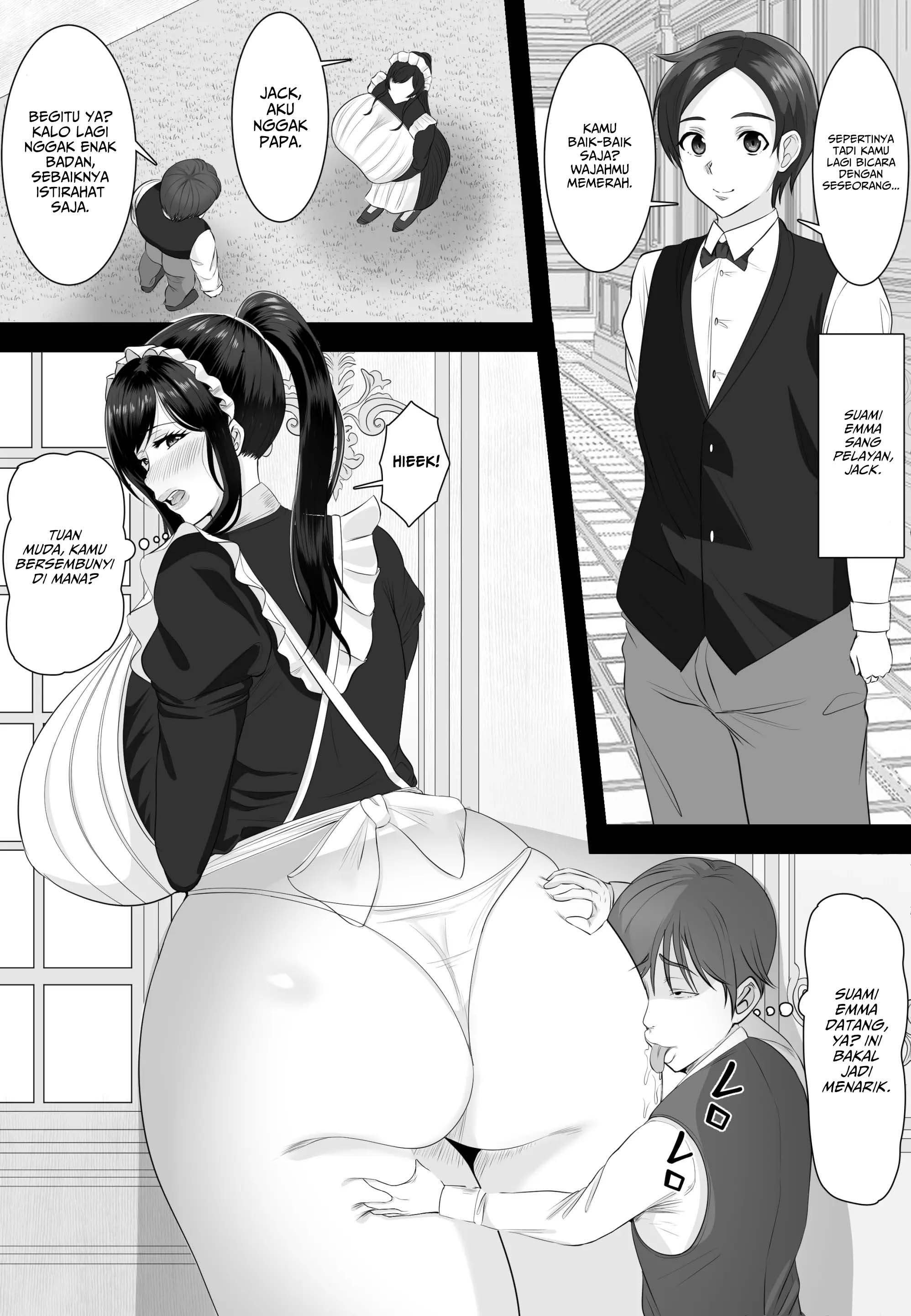 Bakunyuu Seiso Maid Tsuma Bou-chan ni Otosareru Chapter 1 – halaman 9