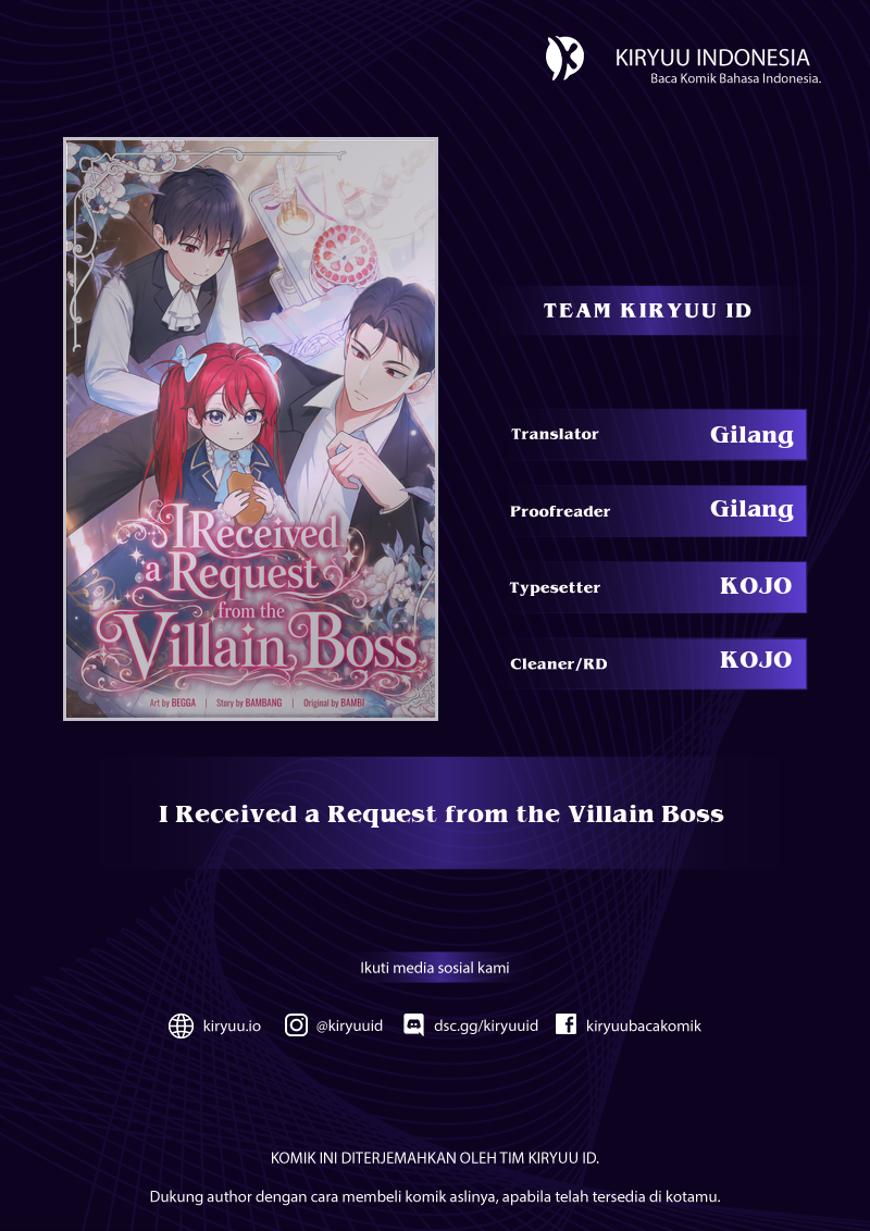 Baca I Received a Request from the Villain Boss - Chapter 15 halaman 1