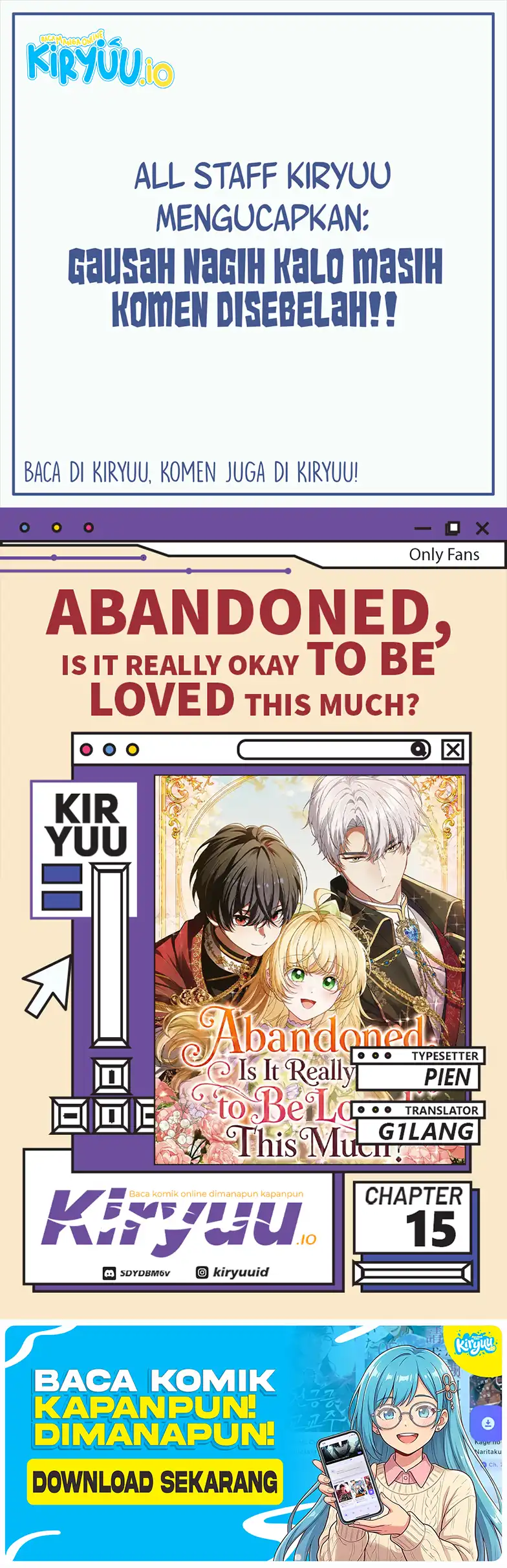 Baca Abandoned, Is It Really Okay to Be Loved This Much? - Chapter 15 halaman 1