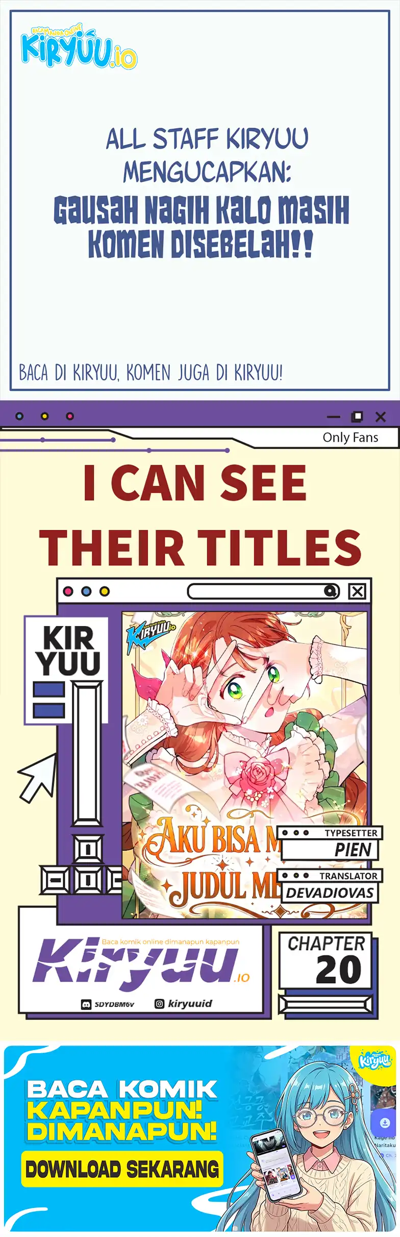 Baca I Can See Their Titles - Chapter 20 halaman 1